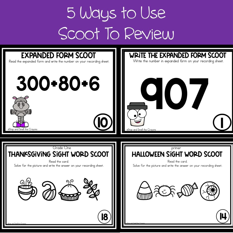 1st Grade Math Scoot Games - Addition, Subtraction, and Place Value