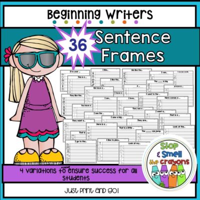 Sentence Frames for Writing - Stop and Smell the Crayons