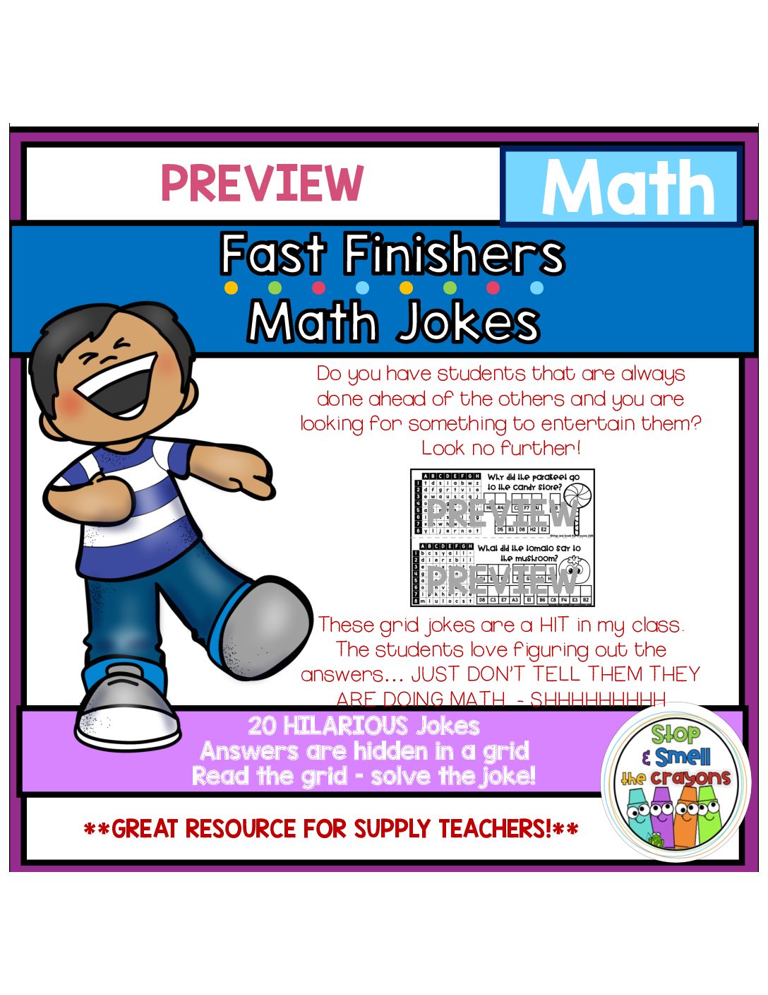 fast-finishers-math-jokes-reading-a-grid-stop-and-smell-the-crayons