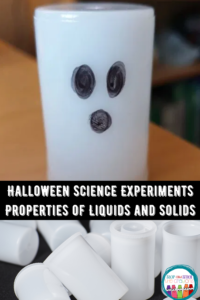 White film canisters with a ghost face drawn on them