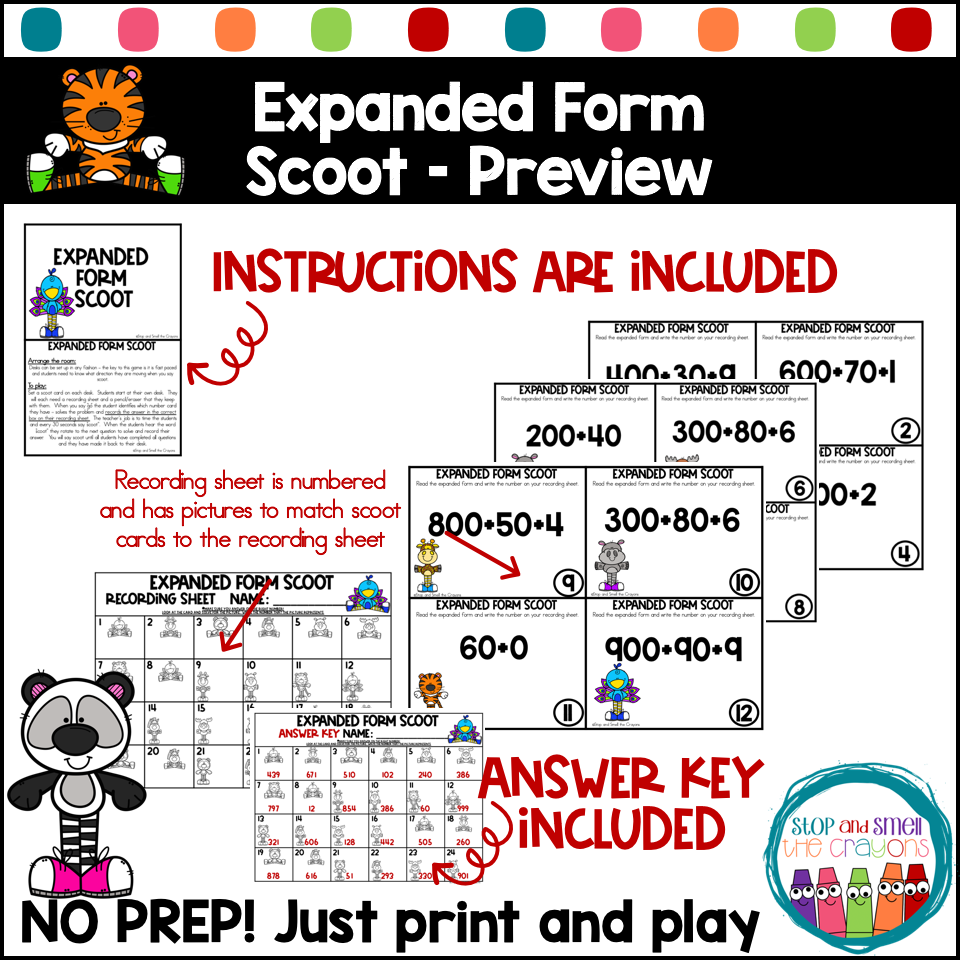 1st Grade Math Scoot Games - Addition, Subtraction, and Place Value