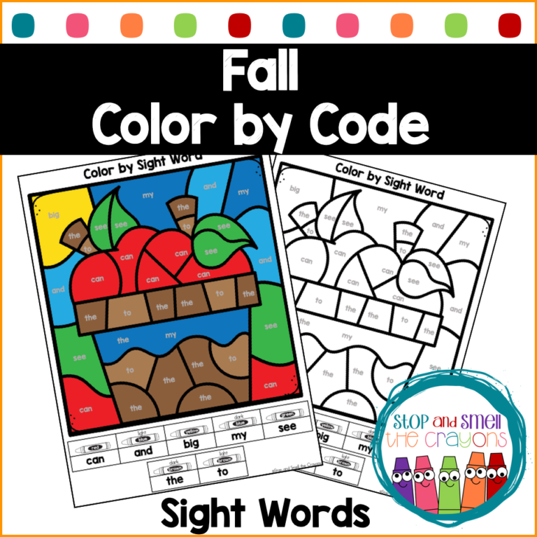 Fall Color by Code - Stop and Smell the Crayons