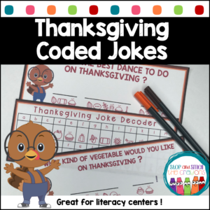 Coded jokes like these are a great addition to your Thanksgiving activities this year and are sure to be a hit in your classroom.