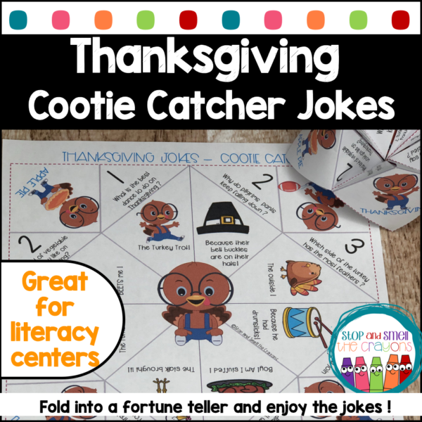 Use these cootie catchers hands on activities in your Thanksgiving activities for interactive fun your students will be excited to play over and over again.