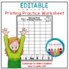 Editable Printing Practice - Stop and Smell the Crayons