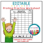 Editable Printing Practice - Stop and Smell the Crayons