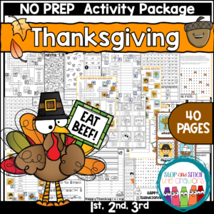 Grab this No Prep Thanksgiving Activities pack for tons of fun and engaging Thanksgiving activities your students will love.