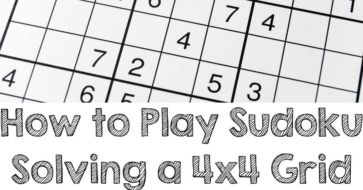 Sudoku 4x4 Printable (Great for Kids!)