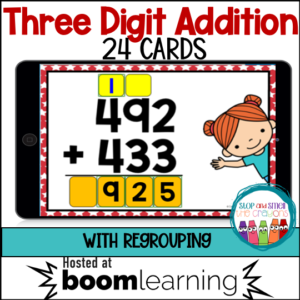 three digit addition boom cards