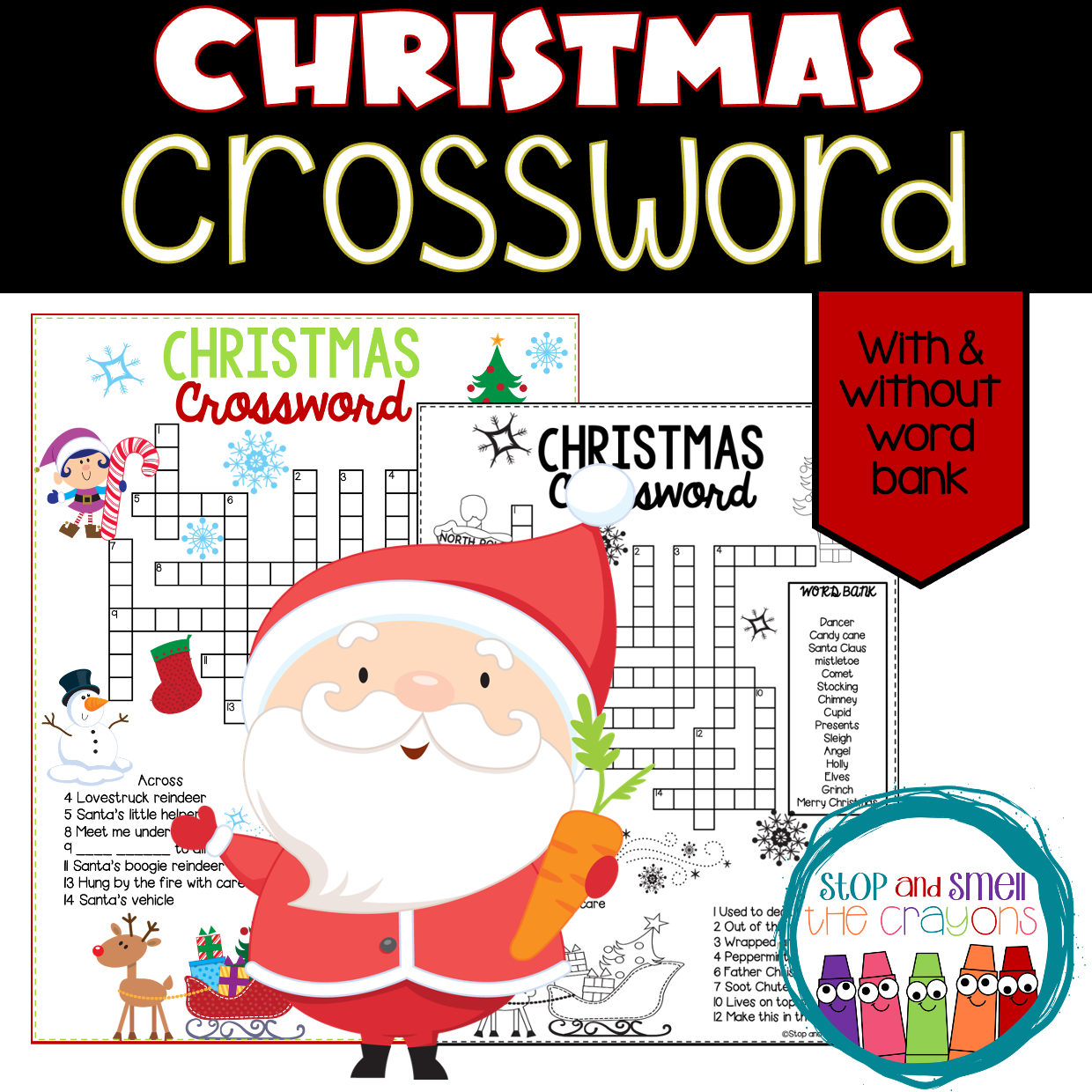 Christmas Crossword Stop and Smell the Crayons