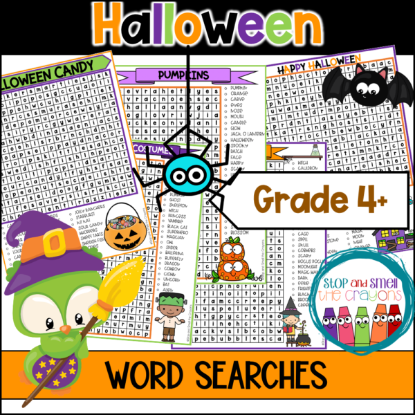 Halloween Word Search Upper Elementary Stop And Smell The Crayons