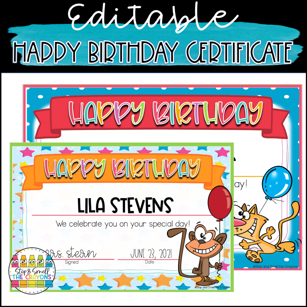 Free Happy Birthday Certificates Templates