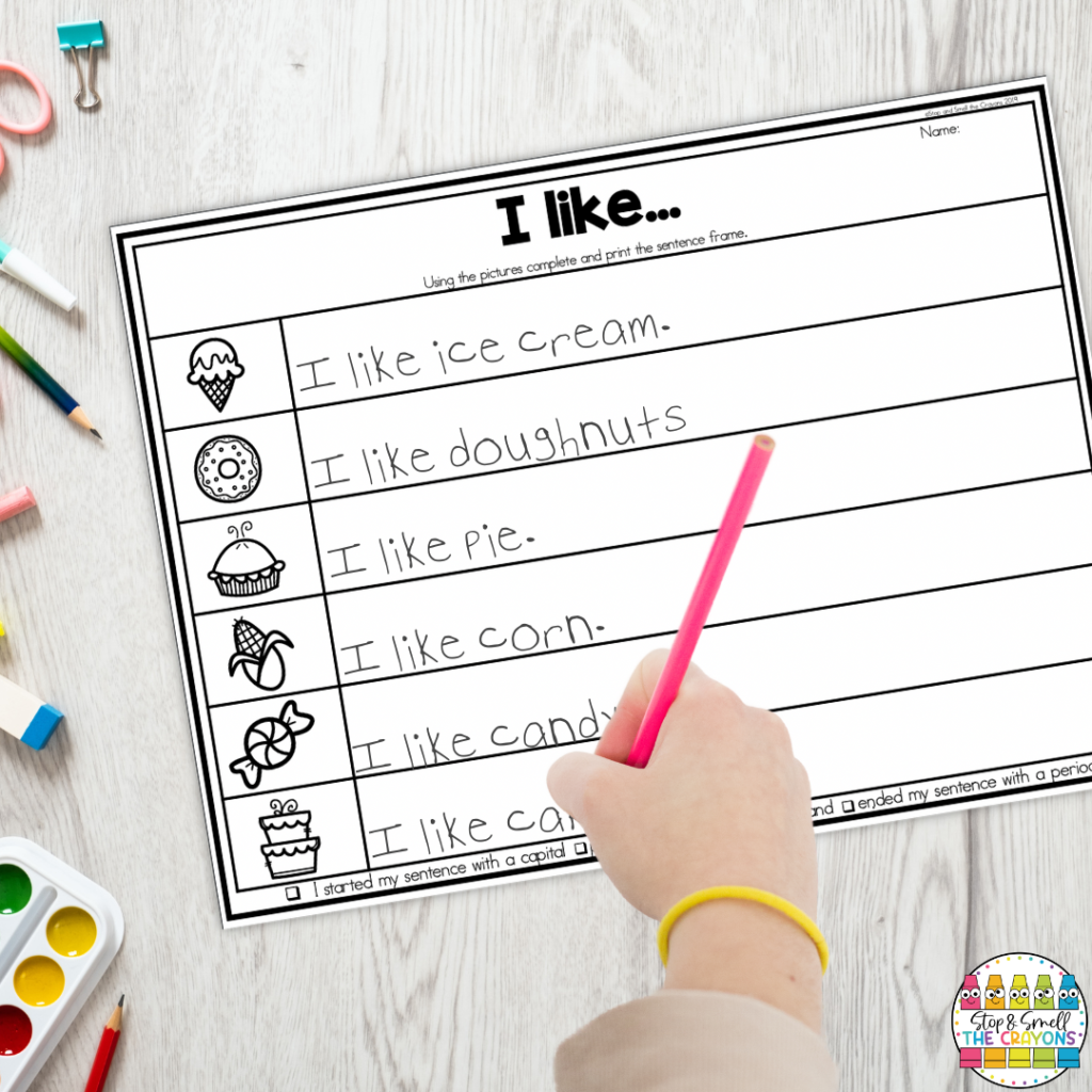 Using no prep printable sentence frames worksheets like these will help your students understand how to write complete sentences using correct grammar and punctuation.