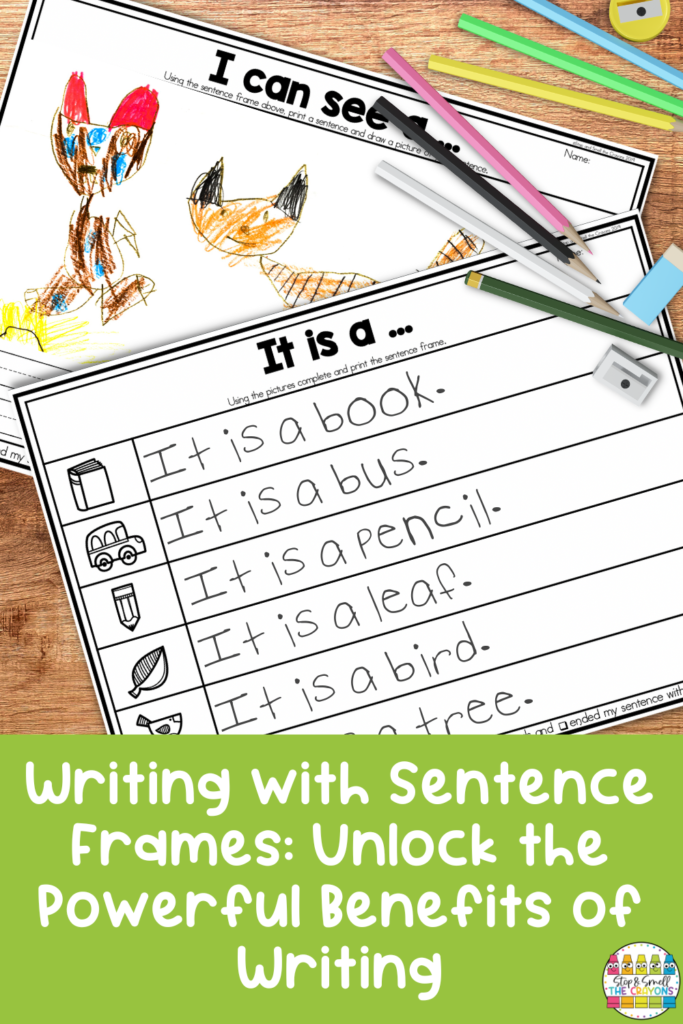 Looking for ways to help your students practice writing sentences? These no prep printable sentence frames worksheets will help your students learn how to write sentences using correct grammar and punctuation this year. #stopandsmellthecrayons #sentenceframes #teachingstudentshowtowritesentences #writingsentencesinfirstgrade