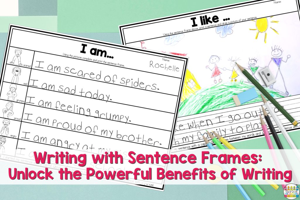 Teaching our students to write using sentence frames can be very powerful to young writers.  Find out all the benefits of writing with sentence frames in this post.