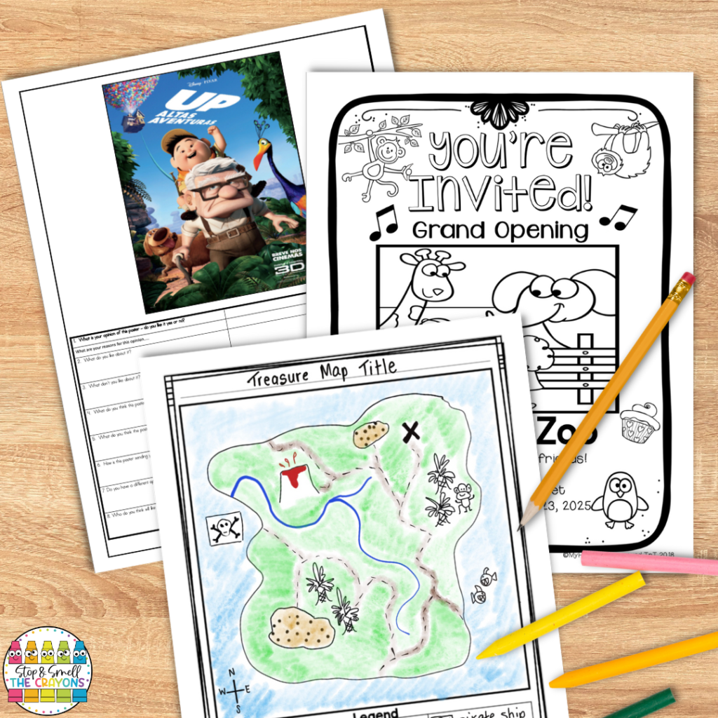 Teaching media literacy in the elementary classroom includes Map Skills, Book Media, DVD Media, Movie Posters Media, Overt and Implied Messages, and more!