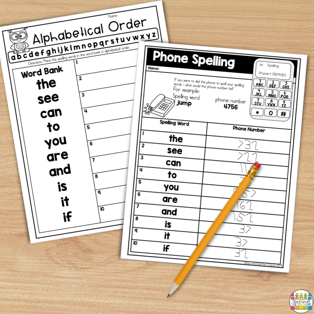 With editable spelling list worksheets like these you can be sure your spelling activities are fun and meaningful for your students.