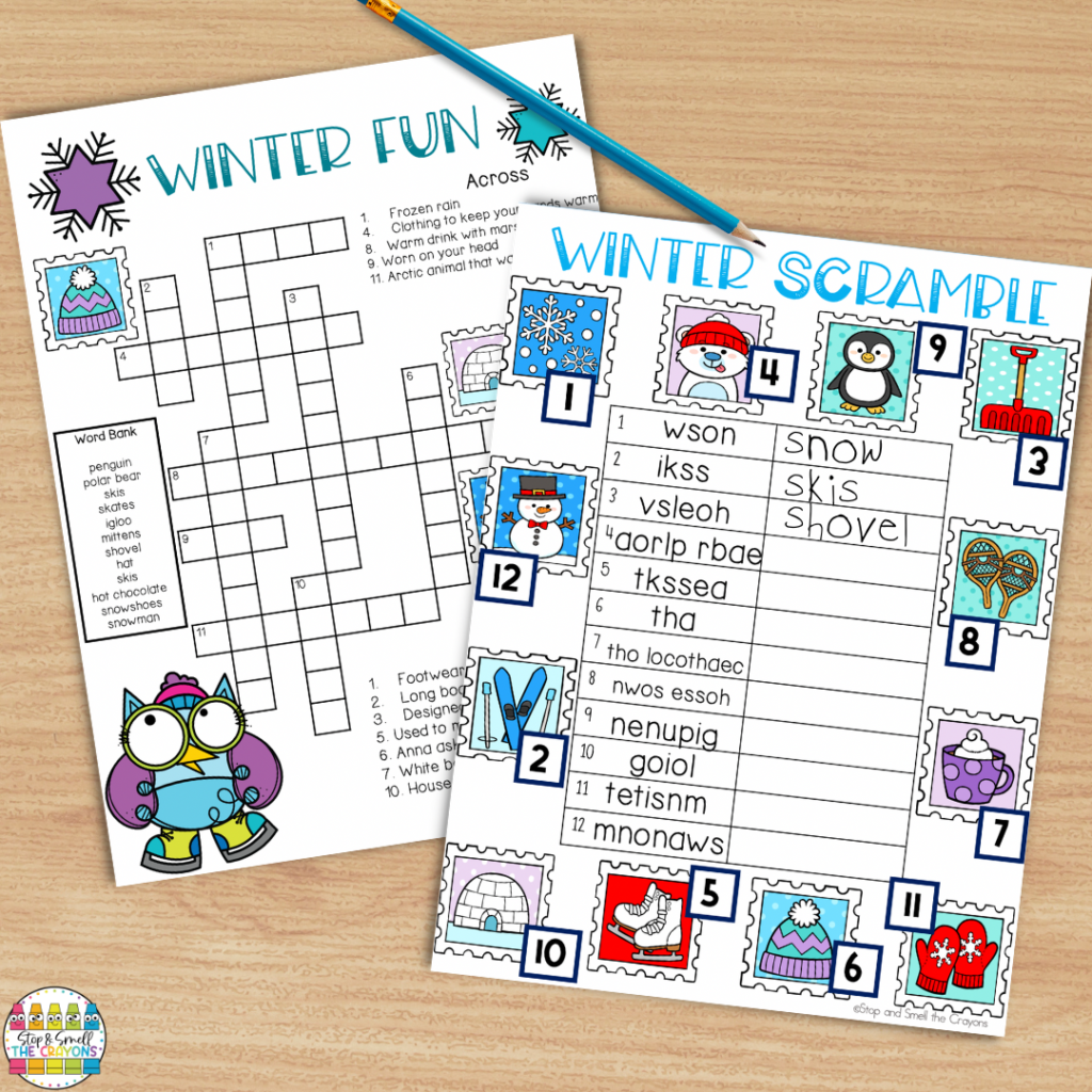 Use fun and simple winter solstice themed worksheets like these in your winter activities lessons for learning that feels more like a game.