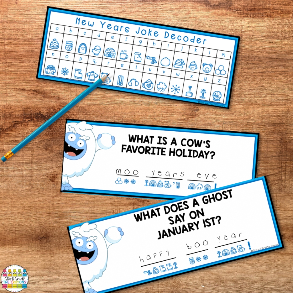 Use these super silly coded jokes in your fun January Activities this year!