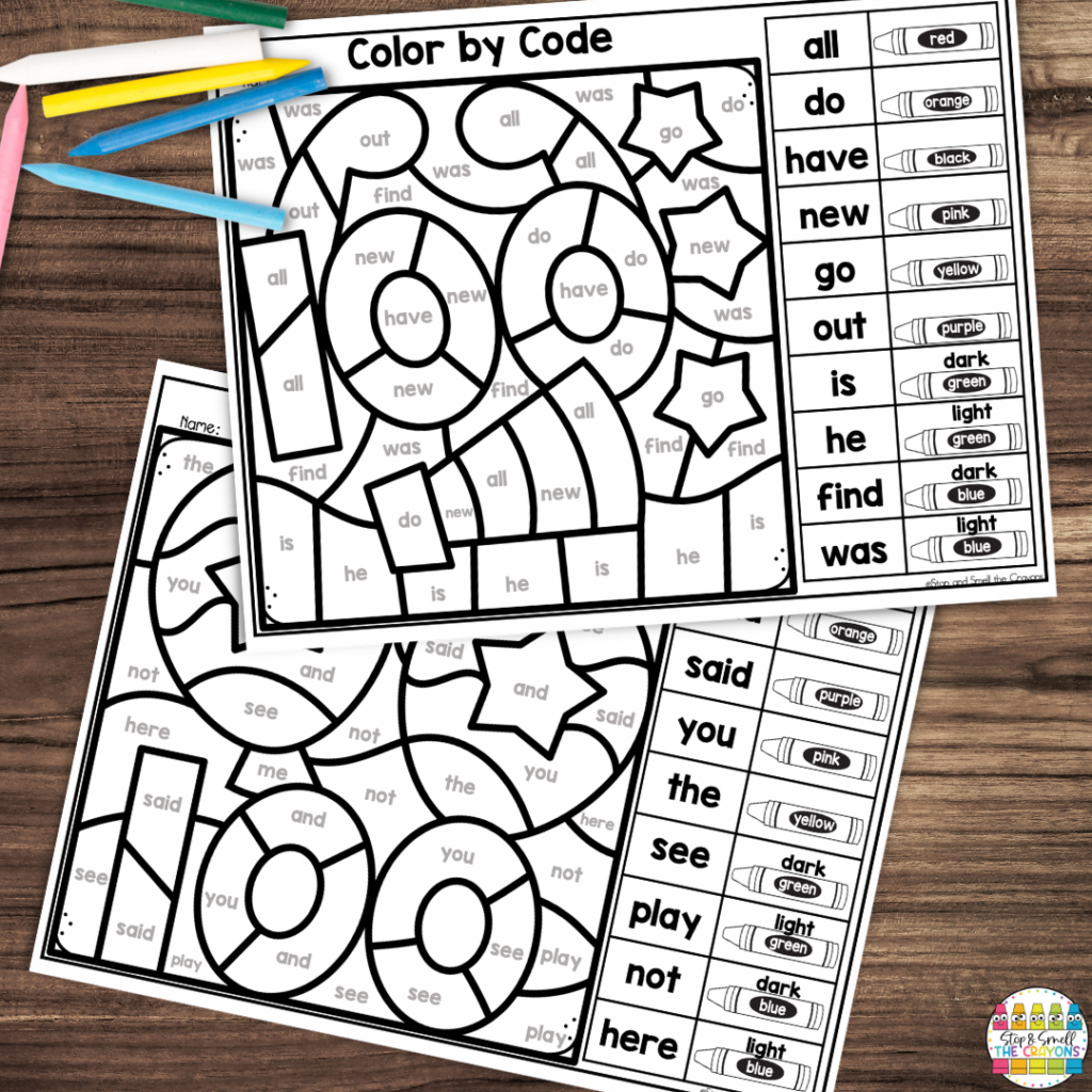 Celebrate the 100th day of school with these color by code worksheets perfect for your January activities in the classroom.