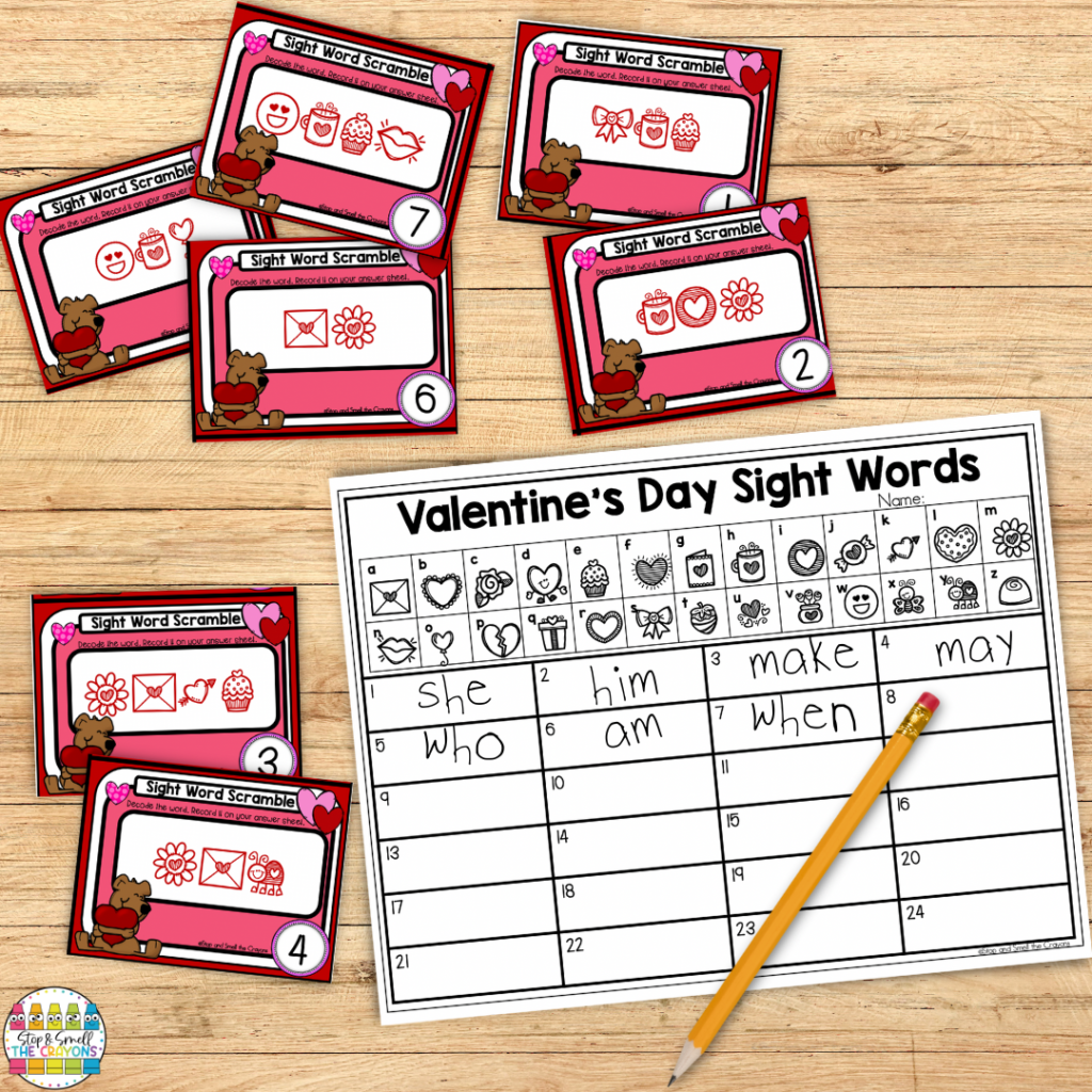 Include these decoding scoot cards in your February activities for fun writing practice you can use in centers or as part of your Valentine's Day celebrations.