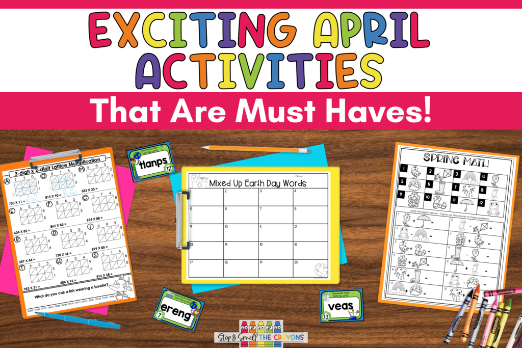 Your students will love the Engaging Writing activities included in this image! There are spring, Earth Day and Easter math and literacy activities.