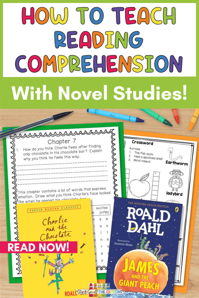 Looking for a great way to teaching reading comprehension skills alongside some of your students favorite novels? Try novel studies for books like "Charlie and the Chocolate Factory", "James and the Giant Peach", "Charlotte's Web" and more!