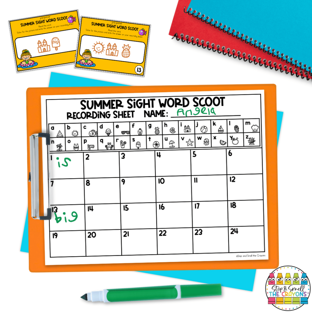 Students can practice sight words in a fun way using these July activities.