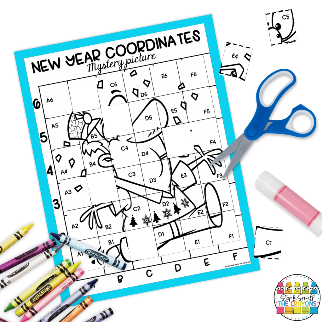 New Year Coordinates is a fun activity to use in your classroom after the winter holidays to engage students.