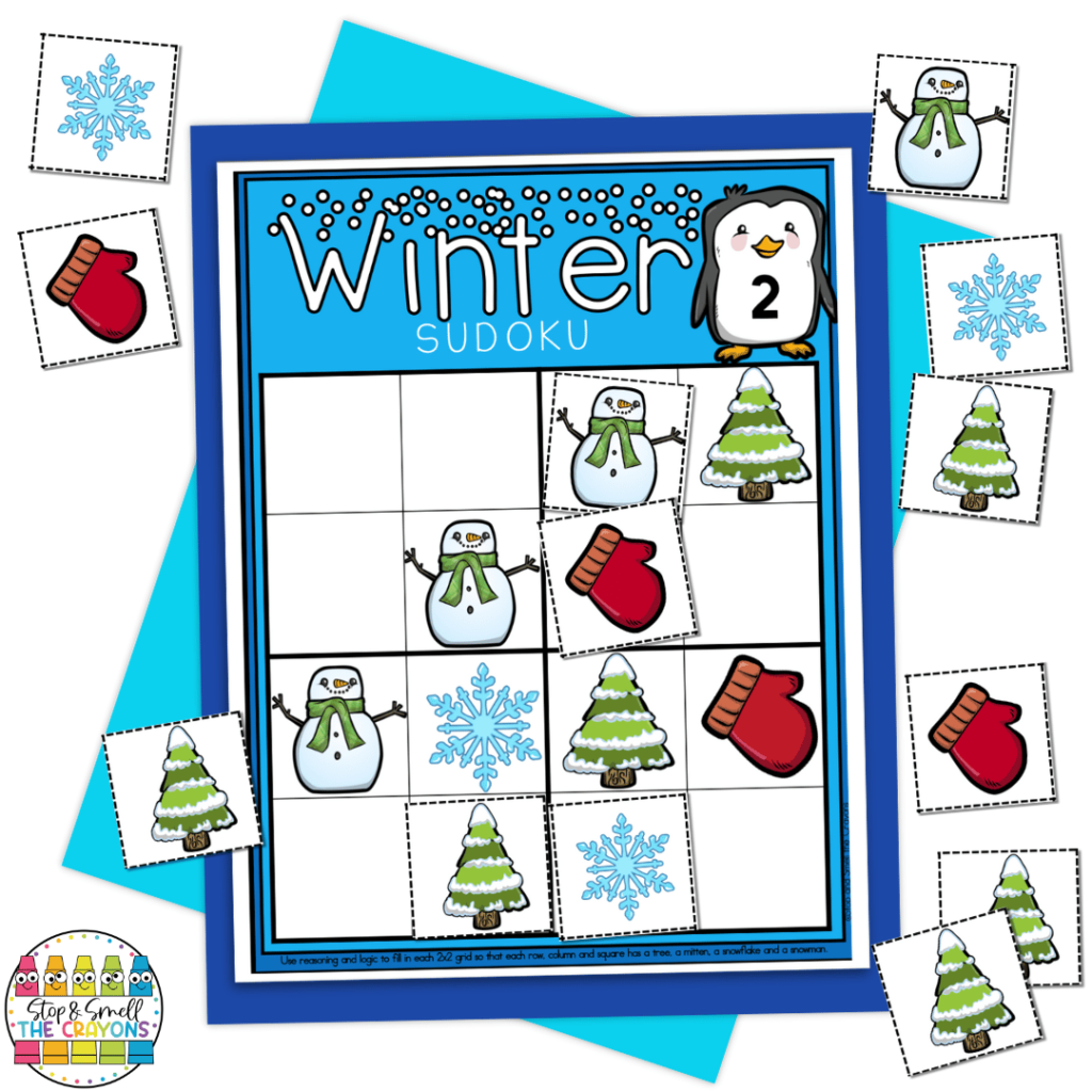 Sudoko and other winter themed games are perfect for boosting student engagement after the holiday break.