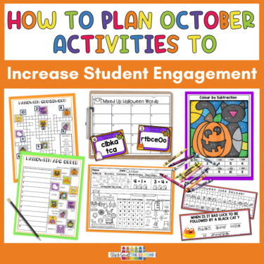 Plan October activities that will increase student engagement with fun Halloween themes.