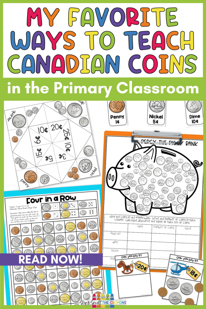 Help students learn all about Canadian coins using some of my favorite ways to teach them including games, hands-on experience and low-prep worksheets. Not only will students learn about the value and appearance of Canadian money, but they will also get to practice counting money and applying their skills to real world scenarios!