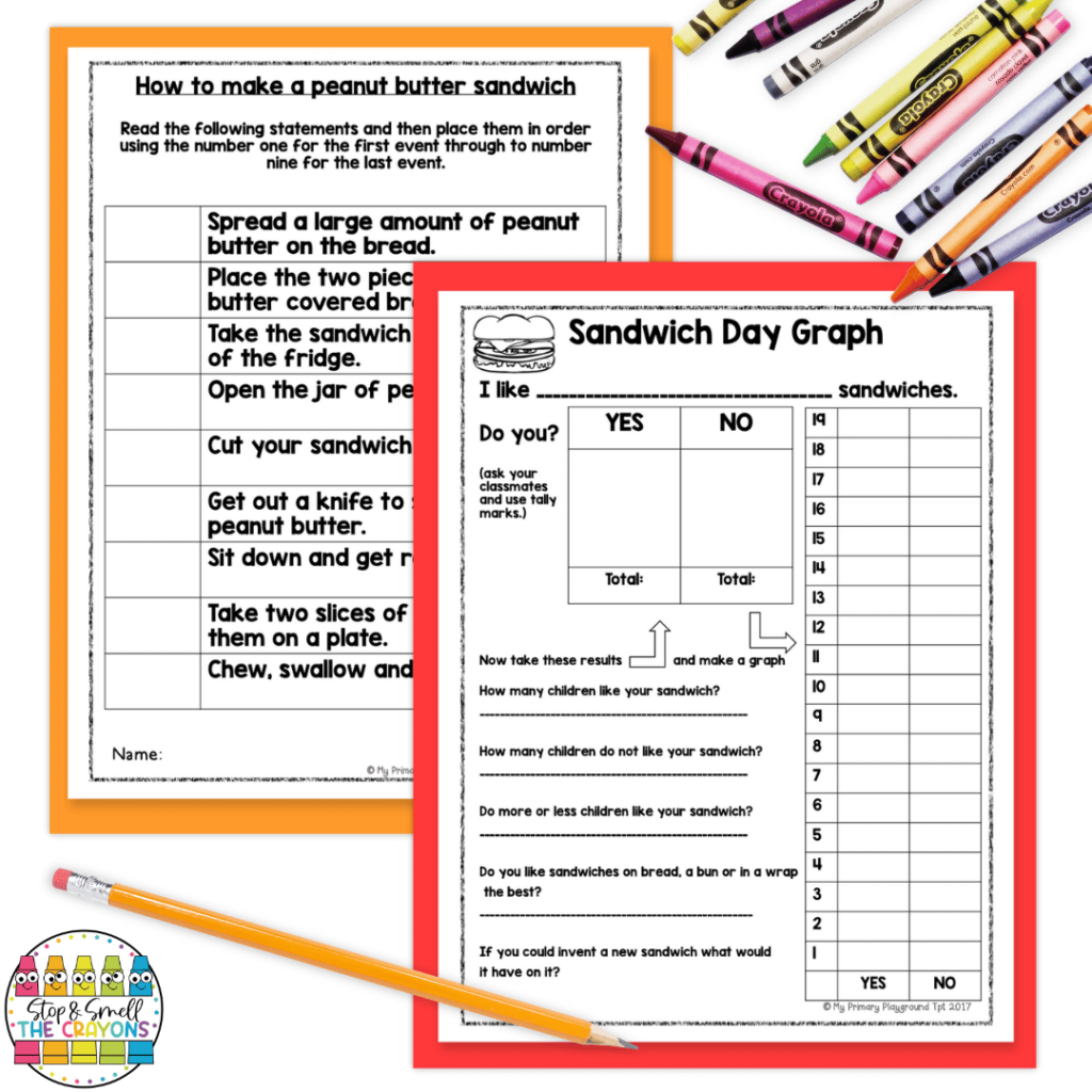 These Sandwich Day worksheets are a great addition to your November activities.