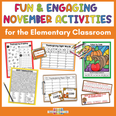 These fun and engaging November activities are perfect for the elementary classroom.