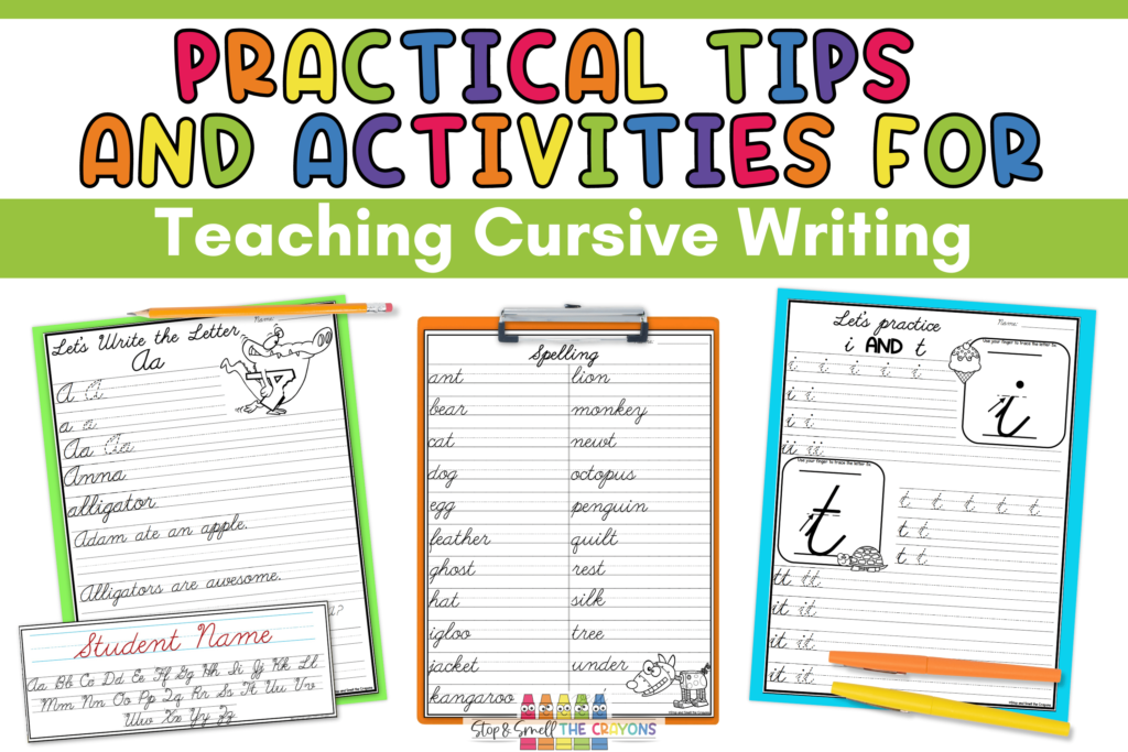 These practical tips and activities will help you when teaching cursive writing in your classroom.