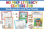 No Prep Literacy Centers for Kindergarten and First Grade - Stop and ...