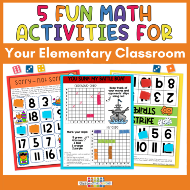 Your students will love these 5 fun math activities for your elementary classroom.